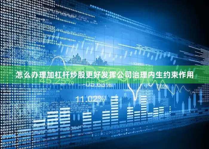 怎么办理加杠杆炒股更好发挥公司治理内生约束作用