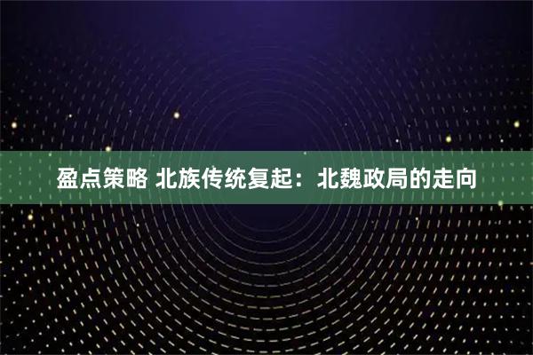 盈点策略 北族传统复起：北魏政局的走向